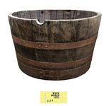 Extra Large Oak Whisky Barrel Tub/Planter – Half Barrel Hogshead - 73cm wide x 45cm tall Approx