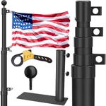 FFILY RV Telescoping Flag Pole Kit,