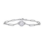 SAVEARTH DIAMONDS 3/4 CT 6MM Round Cut Lab Created Moissanite Diamond Solitaire link Bracelet For Women In 14K Gold Over Sterling Silver Size : 6 to 7.5 Inch, (G-H Color, VVS1 Clarity, 0.75Cttw), 7.5 Inch, Metal, moissanite