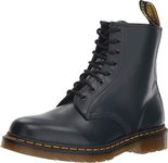 Dr. Martens, 1460 Original 8-Eye Leather Boot for Men and Women, Navy Smooth, 6 US Women/5 US Men