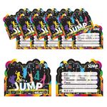 20PCS Trampoline Jump Birthday Party Invitations, Bounce House Birthday Invitations For Boys Girls,Jump Birthday Party supplies