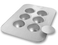 USA Pan Mini Cheesecake Pan with Removable Bottoms, 6 Wells.