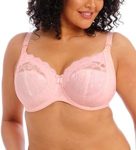 Elomi Women's Molly Nursing Bra: Comfort & Support. Banded Underwire Easy Release Nursing Clasp UK Sizes F-KK US Sizes DDDD-O, Blush, 22G