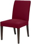 Premius Vivian Stretch Diamond Dining Room Chair Cover, Stretchy Soft & Comfortable Feel Fabric, Protects and Transforms Furniture, Machine Washable, 96.5x47.25 Inches (Burgundy)