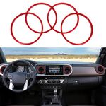 KUNTEC Air Condition Vent Rings 4Pcs A/C Vent Ring Outer Trim Decoration Covers Compatible for Toyota Tacoma 2016-2022