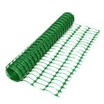 Green Plastic Barrier Mesh Temporary Fence Safety Fencing Standard - 50m Roll