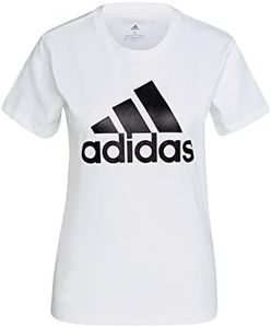 adidas Essentials Logo T-shirt Camiseta, Blanco Negro, M Mujer