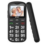 uleway Big Button Mobile Phone for Elderly GSM Unlocked Mobile Phone With SOS Button Speed Dail Torch FM Radio Dual SIM Basic Cell Phone Easy to Use for Seniors (Black)