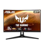 ASUS TUF Gaming VG27VH1B 27? Curved Monitor, 1080P Full HD, 165Hz (Supports 144Hz), Extreme Low Motion Blur, Adaptive-sync, FreeSync Premium, 1ms, Eye Care, HDMI D-Sub, BLACK