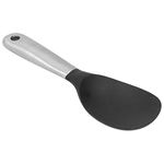 Silicone Rice Paddle, Non Stick Heat Resistant Cooker Spoon Cooking Serving Paddles Spoons with Stainless Steel Handle Nonstick Kitchen Utensil Supplies for Mashed Potato Mixing Stirring Basting