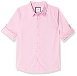 Amazon Brand - Symbol Boy's Regular Shirt (SYMAW22SHR02_Pink 3-4 Years)