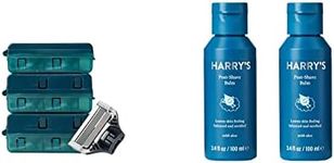 Harry's Razor Blades Refills - Razors for Men - 10 count & Post Shave - Post Shave Balm for Men - 3.4 Fl Oz (Pack of 2) (packaging may vary)