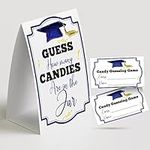 Guess How Many Candies Are In The Jar for The Graduate (Pack of 1 Sign And 50 Cards), Graduation Candy Guessing Game, Graduation Party Game, Graduation Decorations, Graduation Party Favors - 02