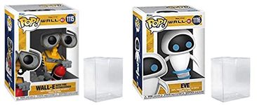 Funko Pop - Disney Pixar - Wall-E and Eve Figures - in Pop Protector and Box - Set of 2