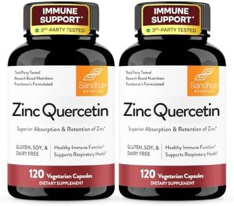 Sandhu's Zinc Quercetin Vegetarian Capsules 120 Ct- (2 Pack)