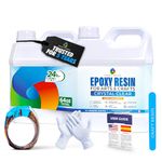 CRAFT RESIN 2L Crystal Clear Epoxy Resin Kit - Food Safe & UV Resistant for DIY Art, Wood, Jewellery Making, Coasters, Mould Casting Resin Epoxy - Low Viscosity, Self Leveling for Beginners & Pros