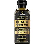 BLACK SEED OIL 9X% Ultra Strength Thymoquinone 100% Cold-Pressed Nigella Sativa Rich in Omega 3 6 & 9, 100 ml