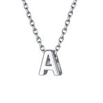 A Necklace Initial Chains Silver Letter A Necklace Monogram