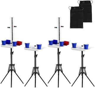 Teamaze Cornhole Scoreboard 4 Sets Cornhole Score Keeper with Dri-nk Holder Corn Hole Game Accessories for Outside, Yard Game