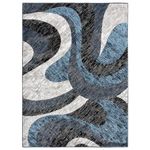 Home Dynamix Catalina Mystic Abstract Area Rug, Blue/Gray, 7'10"x10'2" Rectangle