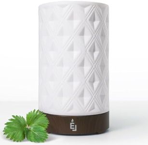 Earnest Living Essential Oil Diffusers for Essential Oils Large Room Diffuser White Ceramic Diffuser 100ml Aromatherapy Diffuser with 4 Timers 7 Night Lights and Auto Off Function (no Beep!) for Home