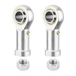 HiPicco PHS12 Rod End Bearing, 2pcs 12mm Bore Pre-Lubricated M12x1.75mm Metric Female Thread Right Hand Heim Joint with Jam Nuts