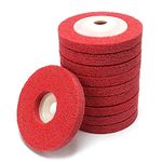 Excel Hardware, Nylon Fiber Buffing disc 4 inch polishing pad Abrasive, Paint & Rust Remover Sanding Wheel Accessories for Angle Grinder 115mm x 22.2mm, Pack of 10pcs