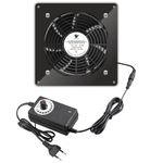 PGSA2Z Enhanced Cooling Solution 6inch Cooling Fan AC Plug Fan (120V/110V/220V) with Adjustable Speed Controller for PC, Doorway, Receiver, Xbox, DVR, Router, Home Theater, AV Cabinets