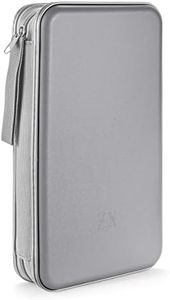 LIOVODE Estuche para DVD, 96 Capacidad para CD, portátil, Soporte para CD, de plástico Duro, Organizador para Coche (Capacidad 96, Gris 96)
