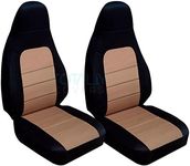 Totally Covers Compatible with 2001-2005 Mazda MX-5 Seat Covers: Black and Tan (22 Colours) Bucket