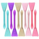 10PCS Silicone Face Mask Brushes Makeup Spatula Face Mask Applicator Skincare Spatula Lotion Spatula Face Cream Applicator Spa Makeup Tools for Facial Skin Care DIY Mask Mixing and Sampling Tool