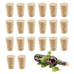 20pcs Wine Corks Wine Bottle Cork Natural Soft Wood Tapered Cork Stopper,Wood Corks Plugs,Natural Corks Replacement Corks Wine Beer Stopper Leakproof for Wine Bottles,Beer Bottles,Liquor Bottles Cork