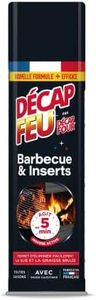 DECAPFOUR Feu Barbecue & Inserts | Mousse Active | Élimine facilement la suie et la graisse brulée | Agit en 5 min | Fabriqué en France | Aérosol 500 mL