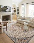 Loloi II Sorrento Collection SOR-05 Ivory/Fiesta 7'-10" x 10'-2" Area Rug