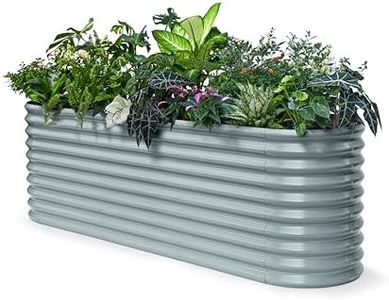 Annoell 30" Extra Tall Galvanized Raised Garden Bed, 8x2x2.5 ft Metal Planters for Outdoor Plants, Heavy Duty Flower Bed Deep Root for Vegetable, Garden Bed Outdoor Large Planter Box - Brooklyn Grey