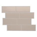 SMART TILES Peel and Stick Backsplash - 5 Sheets of 11.56" x 8.38" - 3D Adhesive Peel and Stick Tile Backsplash for Kitchen, Bathroom, Wall Tile