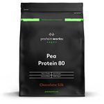 Protein Works - Pea Protein Isolate Protein Powder | 100% Plant-Based & Natural | Gluten Free | No Added Sugar | Chocolate Silk | 1 Kg