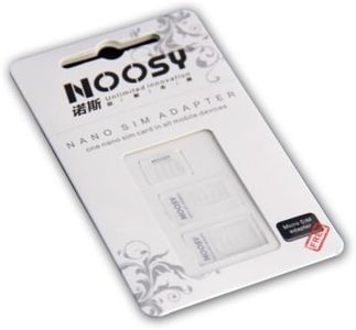 NOOSY 3 X Nano SIM to Micro/Standard Card Adaptors Adapter Tray Holder Bundle for Newest Apple iPhone 5 4S 4G 3GS 3G