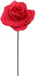 Larksilk Dark Pink Artificial Roses 50pcs, Real Touch Fabric Fake Flowers with Stems for Centerpieces and Bridal Shower Decor