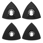 4 Pcs Multi-Tool Sanding Pads Accessories, 80mm Triangle Hook Loop Sanding Pads Replacement Mult Tool for Attaching Pads - Black