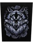 Unorthodox Collective Lone Wolf Back Patch Black 29.5 x 36cm