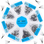 500PCS Premade Fans 10D Loose Pre Made Fan Eyelash Extensions D Curl 8-15mm Mixed Pre Made Fans Handmade Eyelash Extensions Premade Russian Lash Fans Pointy Base GEMERRY Lashes(10D-D-8-15mix)