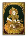 Tamatina Tanjore Art Canvas Painting Goddess Painting for Home, Living Room, Bedroom | Hindu Goddess Traditional Art painting for Home décor| Size - 13X9 Inches