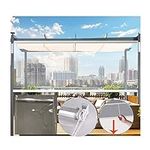 Outdoor Transparent Roller Shade Blinds Outdoor Clear Vinyl Roller Shades Suitable For Patios, Balconies, Gazebos, Porches And Pergolas Comes With Mounting Hardware (Color : Clear, Size : 4'wW x 14'