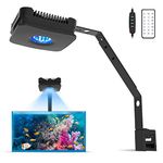 Lominie Aquarium LED Light, RF Remote Dimmable 25W Fish Tank Light with Bracket for Saltwater Fish and Reef Coral Tank Full Spectrum Aquarium Light(Pxie30 Marine Light)