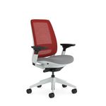 Steelcase Series 2 Ergonomic Office Chair With LiveBack Lumbar Support And 4D Armests Scarlet/Grey