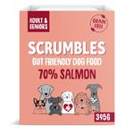 Scrumbles Natural Wet Dog Food, Grain Free Recipe with 70% Salmon and Slippery Elm, 7x 395g,package may vary