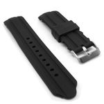 DBLACK ''DEMALO'' Premium Silicone Watch Straps, Curved Ends Design, Petal Design at the Tip, Matte Finish, Silicone Watch Strap // For 20mm, 22mm, or 24mm Silicone Watch Bands (Choose Your Size, Black) (Black, 22mm)