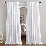 NICETOWN White Linen Sheer Curtains