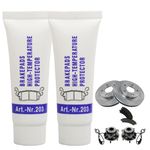 2pcs Silicone Grease for Cars,High Temperature Brake Grease,Lubricant Plumbers Grease,Brake Grease Paste,Silicone Grease for O-Rings,Multi-Purpose Grease,Clear Eliminats Squeaking,Against Galling,30g